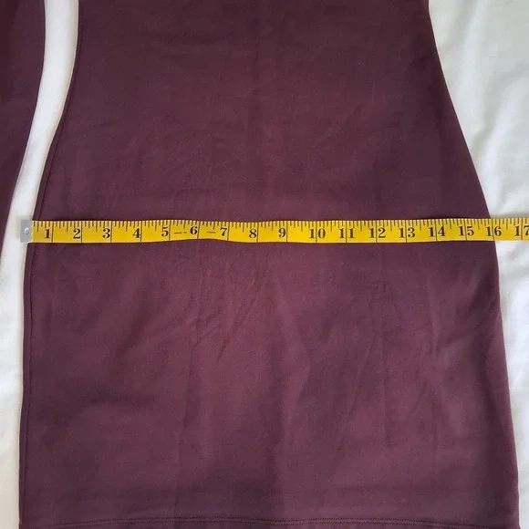 Babaton Contour Polo Long Sleeve Dress Women's Size Small  Maroon Preppy Career - Picture 7 of 15